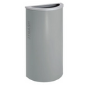 Black Tie Series KD 8 Gal Recycling Receptacle, Hammered Grey Body
