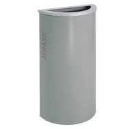 Black Tie Series KD 8 Gal Recycling Receptacle, Hammered Grey Body