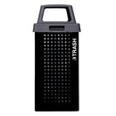 Outdoor Kaleidoscope Collection 36-Gal Trash Receptacle In Black Gloss