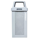 Outdoor Kaleidoscope Collection 36-Gal Recycle Receptacle In Hammered Grey Gloss