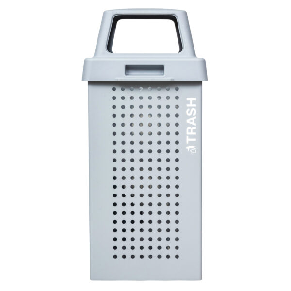 Outdoor Kaleidoscope Collection 36-Gal Recycle Receptacle In Hammered Grey Gloss