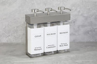 SOLera Satin Silver w Rectangular Bottles
