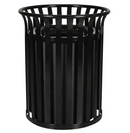 Receptacle, Steel, 37 Gal. Black Gloss