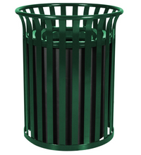 Receptacle, Steel, 37 Gal. Hunter Green Gloss