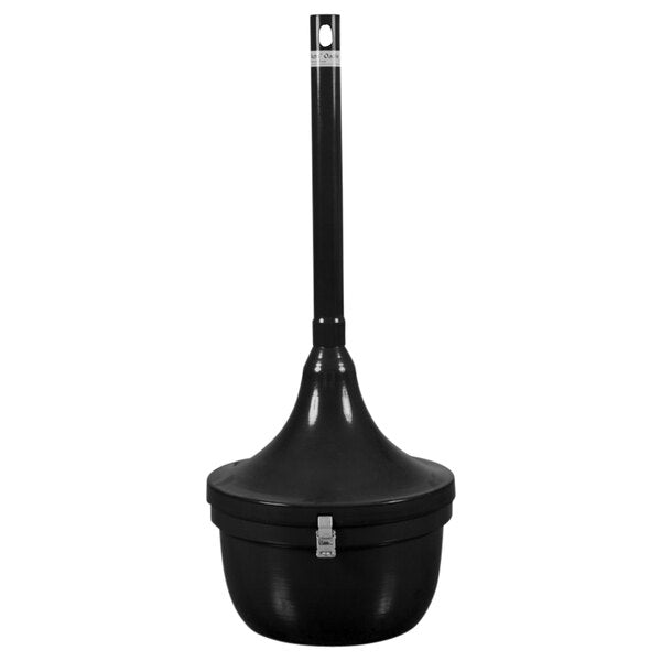 Cigarette Receptacle, Steel, 4.5 Gal. Black Gloss