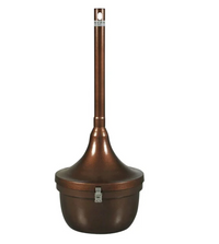 Cigarette Receptacle, Steel, 4.5 Gal. Hammered Copper