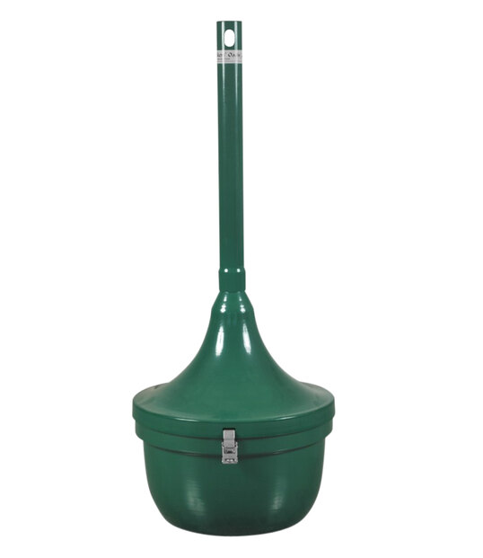 Cigarette Receptacle, Steel, 4.5 Gal. Hunter Green Gloss