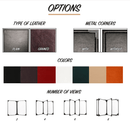Premium Menu Cover, 8.5"x11" Paper (10 views), Faux Leather
