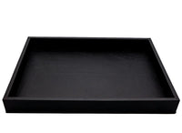 Serving Tray, 12"x17", Faux Leather & Wood