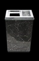 Outdoor Rectangular Ash and Trash Receptacle – 14 x 22 x 36" Marble Stone