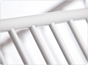 StowAway EasyRoll Folding Steel Crib with Foam Mattress – White