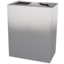 Gradience Collection 36-Gal Two Stream Receptacle In Smoke With Hinged Lid