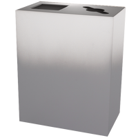 Gradience Collection 36-Gal Two Stream Receptacle In Smoke With Hinged Lid