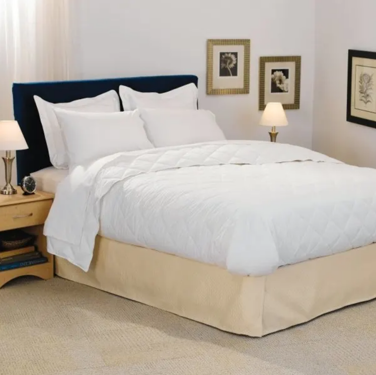 Trillium Down-Alternative Quilted Blanket, 100% Cotton Fabric, Secure Weave, Allergen Shield, 230 Thread Count