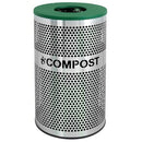 Compost Receptacle, Stainless Steel, 33 Gal. SS W/HGX Lid