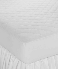 Martex Basics Mattress Pad - Deluxe 15" -T130 70P/30C Face and  Back, EcoPure Fill 3 oz/yd sq, Ogee quilting, 15" P/C skirt for up to 18" mattress, Colored Hem Thread
