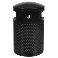 Receptacle, Steel, 40 Gal. Black Gloss