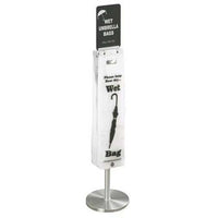 Wet Umbrella Poly Bag Holder Floor Standing / 2 Sided w/ 11½” Base