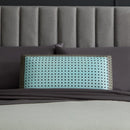 Cooling Carbon-Infused Memory Foam Pillow, 6" Loft, Gray/Blue