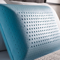Cooling Gel Memory Foam Pillow, 6" Loft, Blue