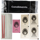 Condiment Pack Black Wrap: 2 Sugar, 2 Cream, 1 Pink, 2 Stir, 1 Napkin