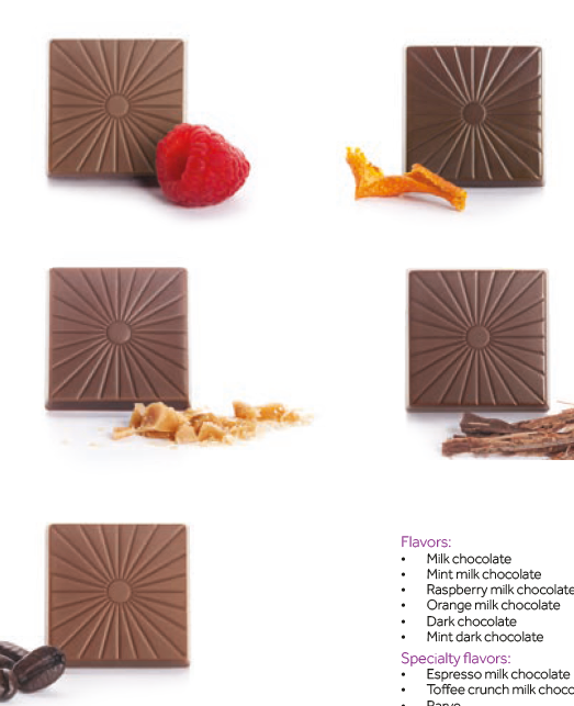 Custom Belgian chocolate thin