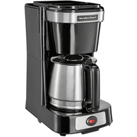 Coffeemaker 4 cup Black with Stainless Carafe, Hospitality Approved