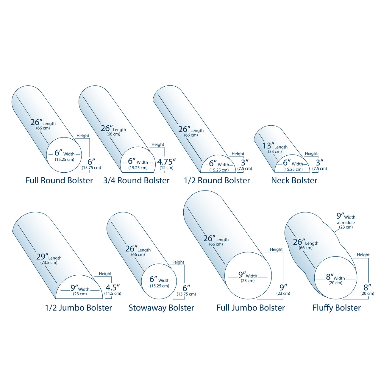 Jumbo Bolster (9"x26")