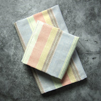 Camini Napkin 22"x23" 100% Cotton, Vat-Dyed, w/ Color Stripes