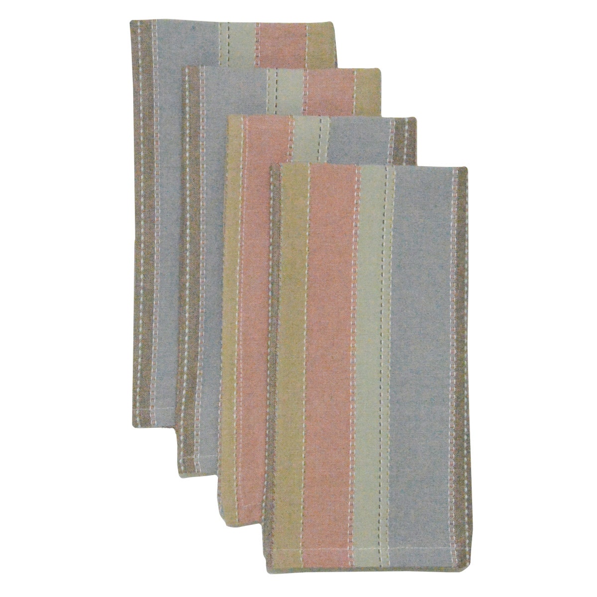 Camini Napkin 22"x23" 100% Cotton, Vat-Dyed, w/ Color Stripes