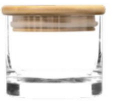 Cayman 20 oz Bartop Canister wth Bamboo Top