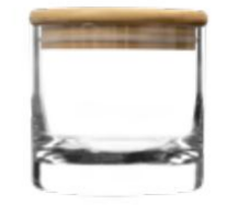 Cayman 12 oz Mini Bartop Canister with Bamboo Top