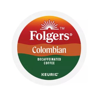 Folgers® 100% Colombian Decaf Coffee Medium Dark Roast Kosher De-Caffeinated K-Cups