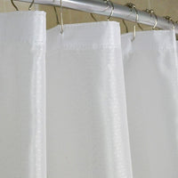 Dobbie Sparkle Shower Curtain 100% Polyester, White 72”W x 72”L