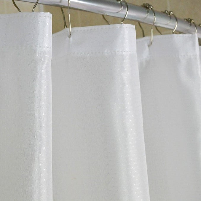Dobbie Sparkle Shower Curtain 100% Polyester, White 72”W x 72”L
