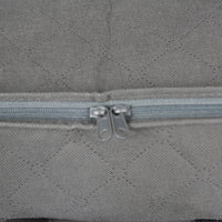 Closet Storage Bag - For blanket and pillow, Diamond Quilted Polypropylene, Frameless, Twin Pull Zipper, View Window, 2 Fabric Handles, Charcoal Gray
