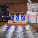 3 Single Note Organic Essential Oil Kit (Bamboo stand, carry bag, guide)