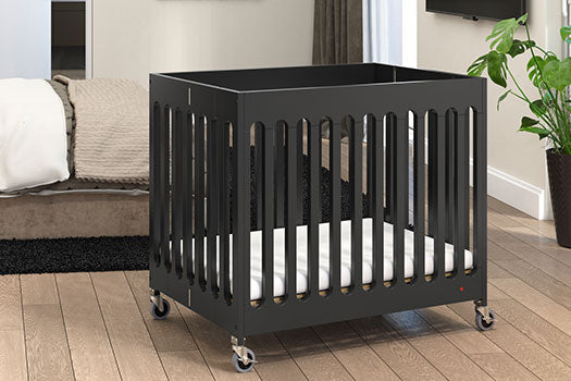 Compact Boutique™ Solid Wood Folding Crib, Multiple Finish Options