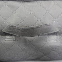Closet Storage Bag - For blanket and pillow, Diamond Quilted Polypropylene, Frameless, Twin Pull Zipper, View Window, 2 Fabric Handles, Charcoal Gray