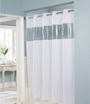 8 Gauge Vision 71"x74" Hookless® Shower Curtains, White