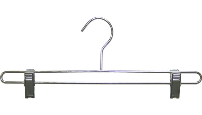 14" Chrome Metal Bottom Hanger W/ Clips