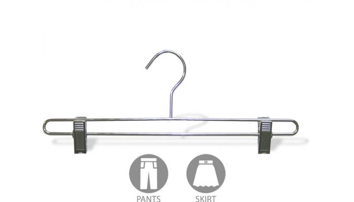 14" Chrome Metal Bottom Hanger W/ Clips