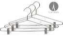 17" Chrome Metal Combo Hanger W/ Clips