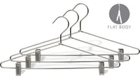 17" Chrome Metal Combo Hanger W/ Clips