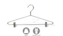 17" Chrome Metal Combo Hanger W/ Clips