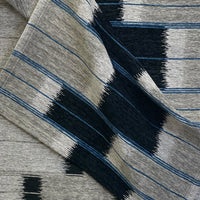 Ikat Stripe Throw Blanket, Bluestone
