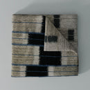 Ikat Stripe Throw Blanket, Bluestone