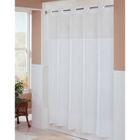 Illusion Hookless® Fabric Shower Curtains, White