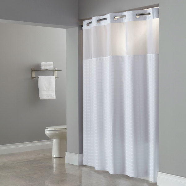Madison Hookless® Fabric Shower Curtains, White