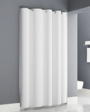 Plainweave Easy Hang White Shower Curtain 71x80 Hook White